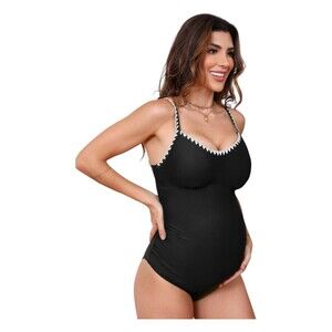 Maternity Cupshe Shell Stitched One-Piece Swimsuit Size L
